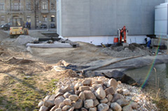 Neubau Teichanlage im Max Planck Institut Leipzig